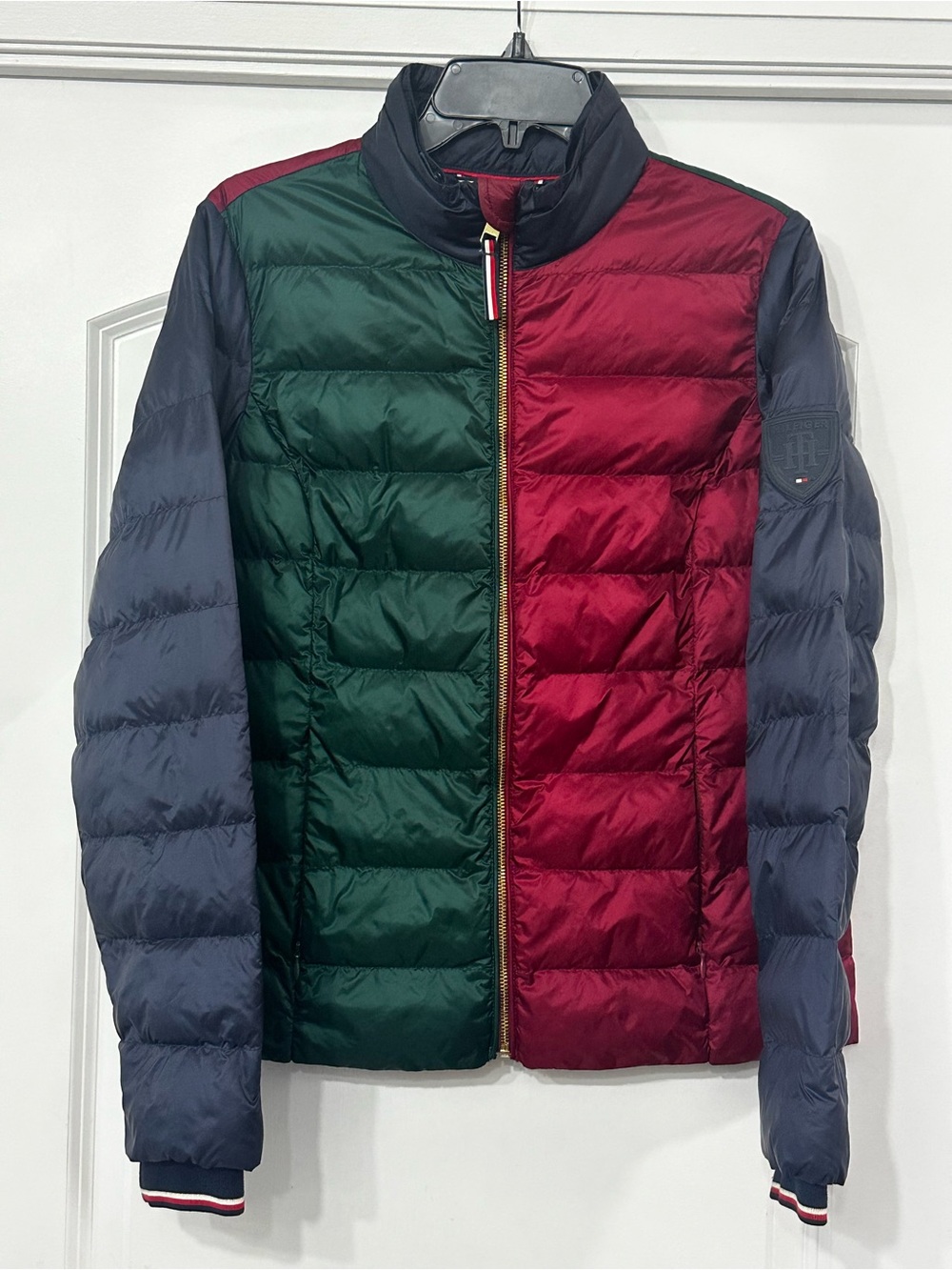 Tommy Hilfiger Men’s Colorblock Puffer Jacket - Green/Red/Blue